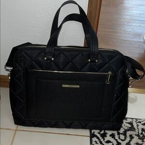 Steve Madden Black Quilted Laptop Bag